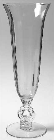 3400 Clear 12" Keyhole-Stem Footed Vase