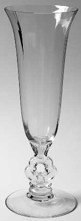 3400 Clear 10" Keyhole-Stem Footed Vase