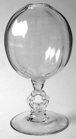 3400 Clear #3400/1236 8" Footed Ivy Vase