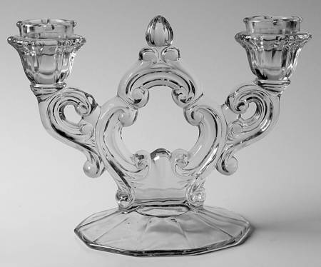 3400 Clear 3400 2 Lt 10 Side Candelabrum-No Bobeche Or Prisms