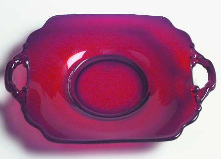 3400 Ruby 3400/1181 Handled Bon Bon Plate by Cambridge