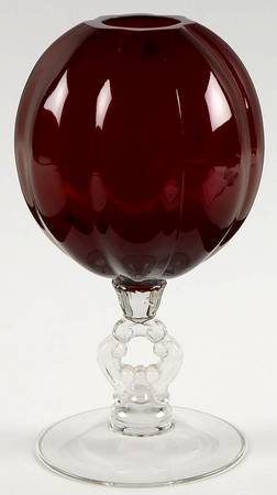 3400 Ruby #3400/1236 8" Footed Ivy Vase