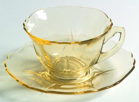 3400 Yellow Cup and Saucer Set (Shape 3500)