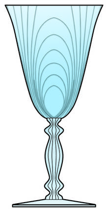 Alpine Blue (Stem 300) Water Goblet