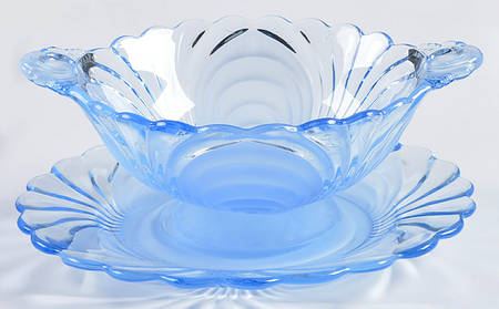 Alpine Blue (Stem 300) Mayonnaise Bowl and Underplate Only