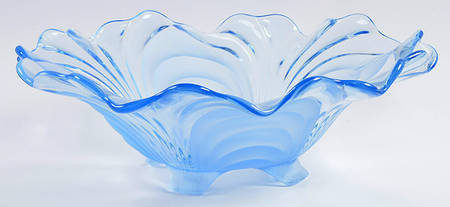 Alpine Blue (Stem 300) 10" 4-Toed Footed Bowl