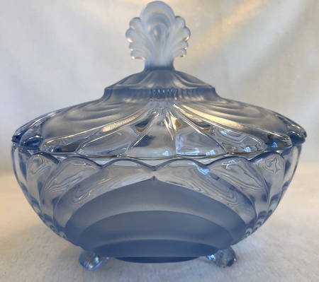 Alpine Blue (Stem 300) 3-Footed Candy Dish with Lid