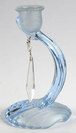 Alpine Blue (Stem 300) Single Candlestick with 1 Prism