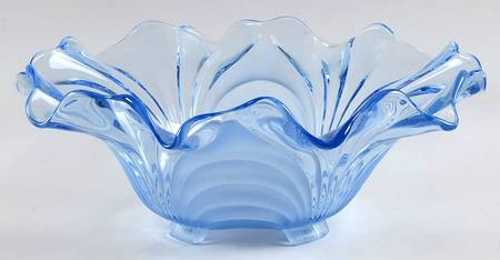 Alpine Blue (Stem 300) 12" 4-Toed Footed Bowl