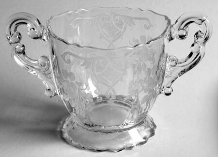 Apple Blossom Clear (Stem 3130) 3400/68 Open Footed Sugar