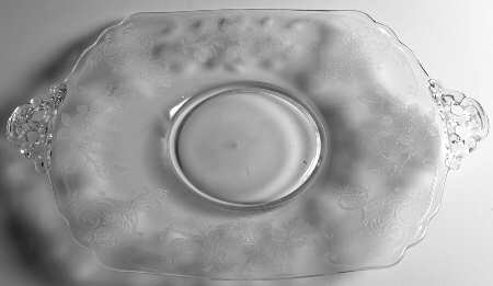 Apple Blossom Clear (Stem 3130) 16" Handled Plate (Shape 3400)