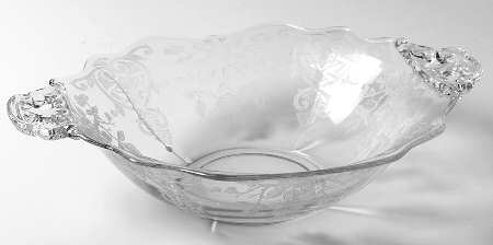 Apple Blossom Clear (Stem 3130) 11" Handled Bowl (3400 Shape)