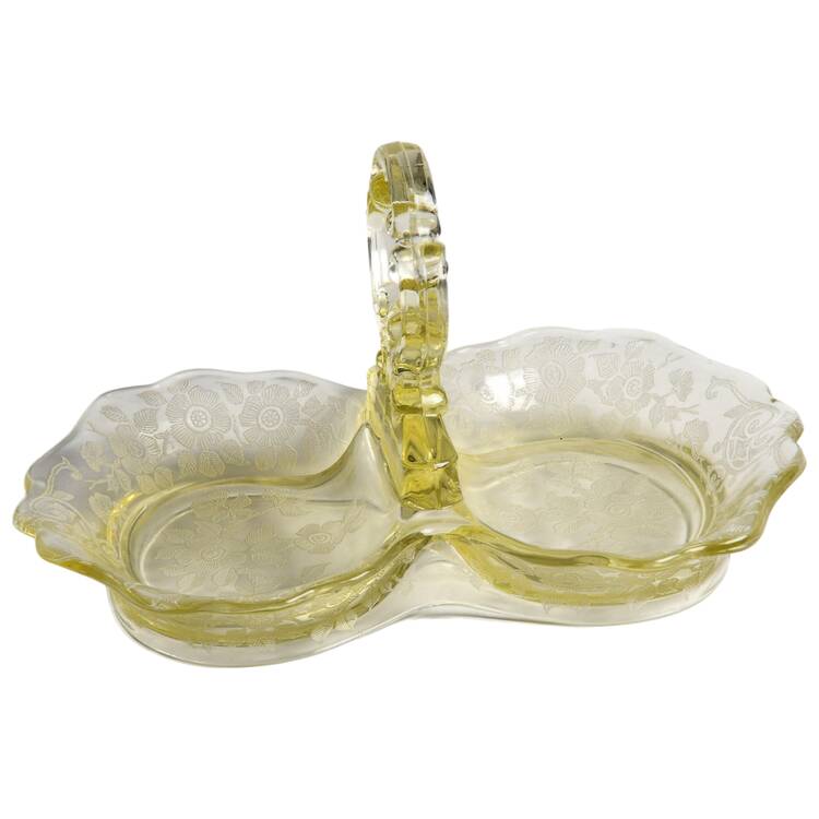 Apple Blossom Yellow (Stem 3130) 3400 2 Part Center Handled Relish