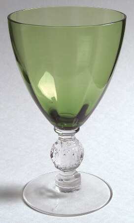 Aurora Green Water Goblet