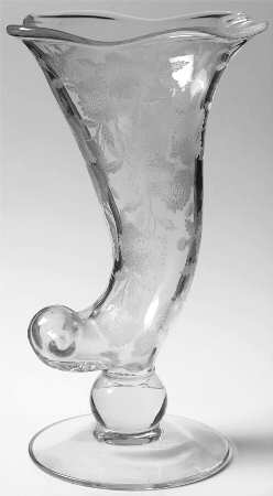 Blossom Time  10" Cornucopia Vase