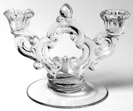 Blossom Time  3400/647 2 Light Candlestick (Round Base) by Cambridge