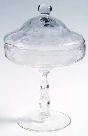 Blossom Time  3600/3 Tall Candy/Comport & Lid