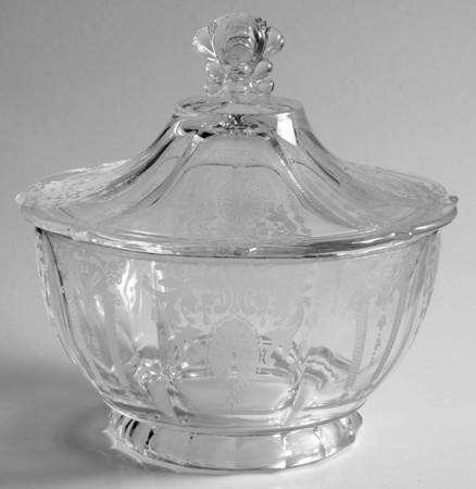 Candlelight Footed Candy Box & Lid