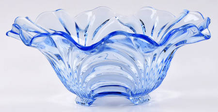 Caprice Moonlight Blue (Stem 300) 11" 4-Toed Footed Bowl