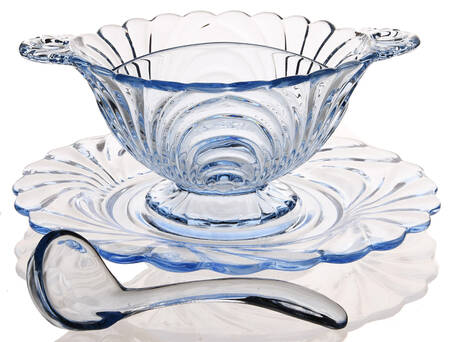 Caprice Moonlight Blue (Stem 300) (4 Piece) Twin Salad Dressing Set