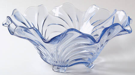 Caprice Moonlight Blue (Stem 300) 12" 4-Toed Footed Bowl