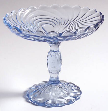Caprice Moonlight Blue (Stem 300) Round Compote (Height X Width)