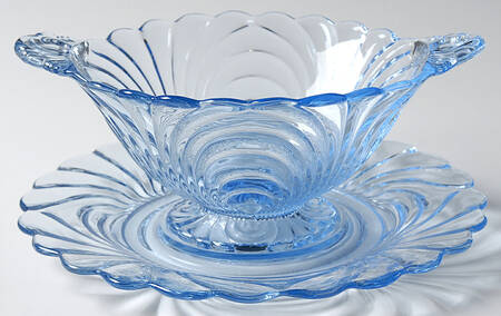 Caprice Moonlight Blue (Stem 300) Mayonnaise Bowl and Underplate Only
