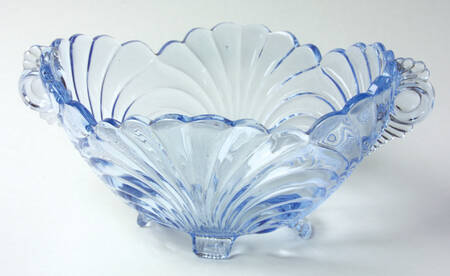 Caprice Moonlight Blue (Stem 300) 9" Oval 4-Toed Handled Bowl