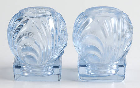Caprice Moonlight Blue (Stem 300) Individual Shaker Set with Glass Lid/Bases