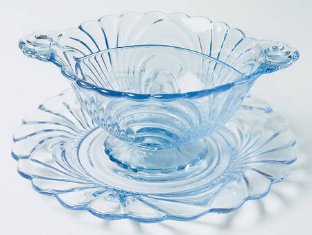Caprice Moonlight Blue (Stem 300) Twin Salad Dressing Set (Bowl and Underplate)