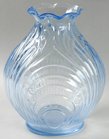 Caprice Moonlight Blue (Stem 300) 6" Ruffled Ball Vase