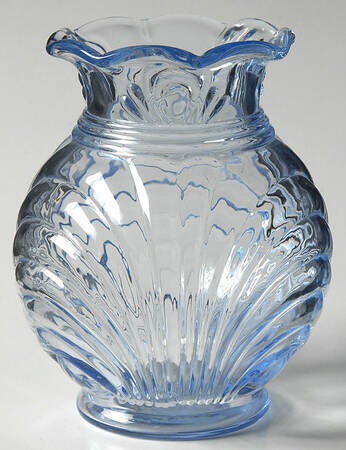 Caprice Moonlight Blue (Stem 300) 4" Ruffled Ball Vase
