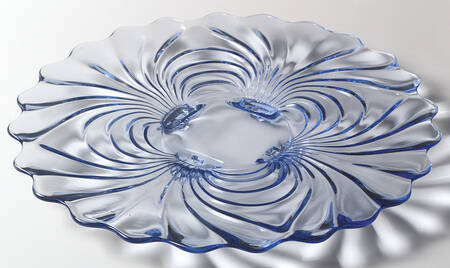 Caprice Moonlight Blue (Stem 300) 14" 4-Toed Torte Plate