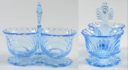 Caprice Moonlight Blue (Stem 300) Divided Dressing Bowl