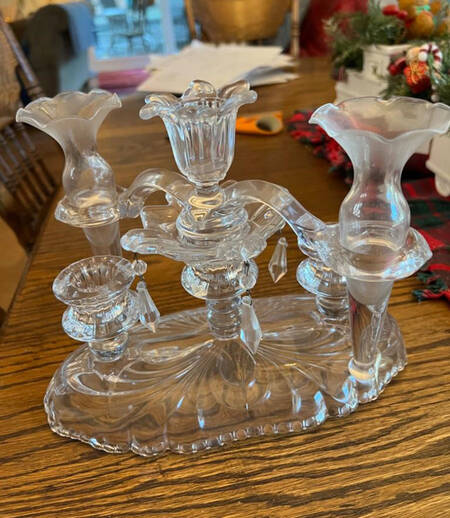 Caprice Clear (Stem 300) (5 Piece) Epergne Set with Prisms