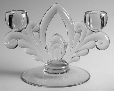 Caprice Clear (Stem 300) Double Light Candlestick