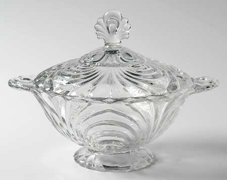 Caprice Clear (Stem 300) Footed Candy Dish & Lid