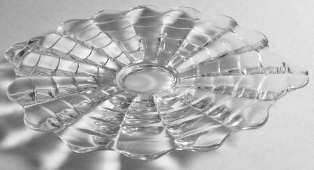 Cascade Clear Handled Cake Plate