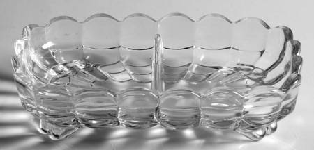 Cascade Clear 6" Rectangular 2 Part Relish