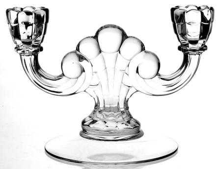 Cascade Clear Double Light Candlestick
