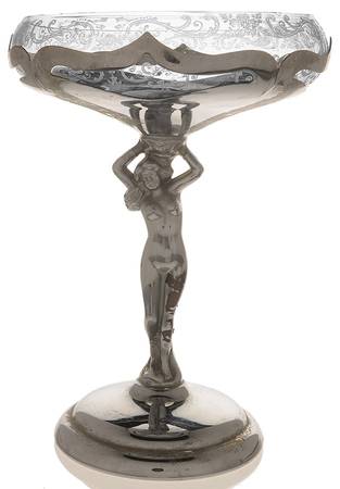 Chantilly Crystal Insert Metal with Compote by Cambridge