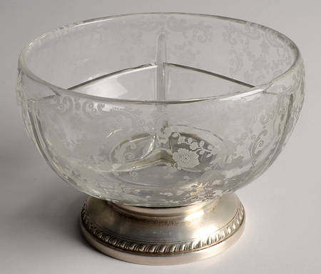 Chantilly (3 Part) Candy Dish w/Sterling Base No Lid