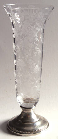 Chantilly 8" Flower Vase with Sterling Base