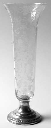 Chantilly 12" Flower Vase with Sterling Base