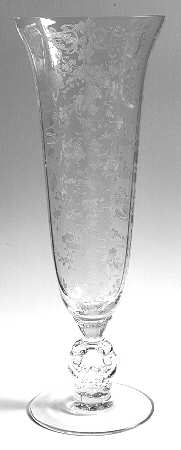 Chantilly 12" Keyhole-Stem Footed Vase by Cambridge