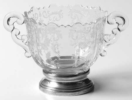 Chantilly Open Sugar Bowl with Sterling Base