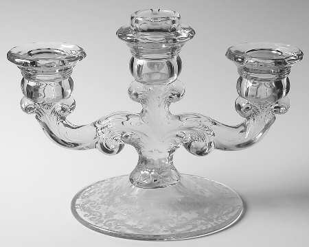 Chantilly Candlestick-3 Light Holds 1 Bobches
