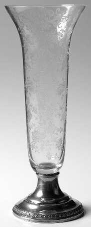Chantilly 10" Flower Vase with Sterling Base