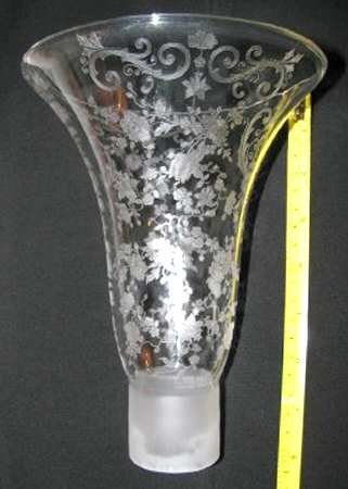 Chantilly Hurricane Globe Only Used W/1614 Hurricanes