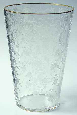 Chantilly (Stem #3625, Gold Trim) Flip Flower Vase